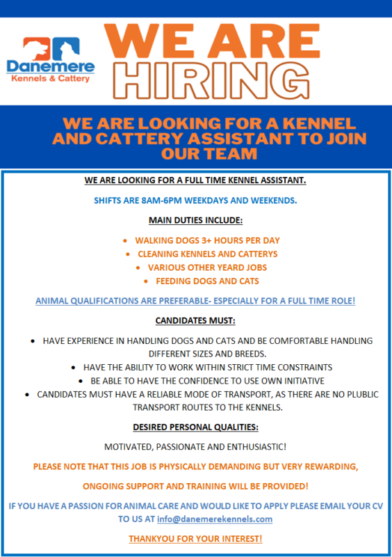 Job Opportunities Danemere Kennels
